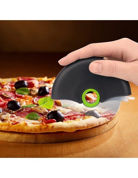 ⭐ Cortador Circular de Pizza en Rueda de corte, corta y porciona fácil