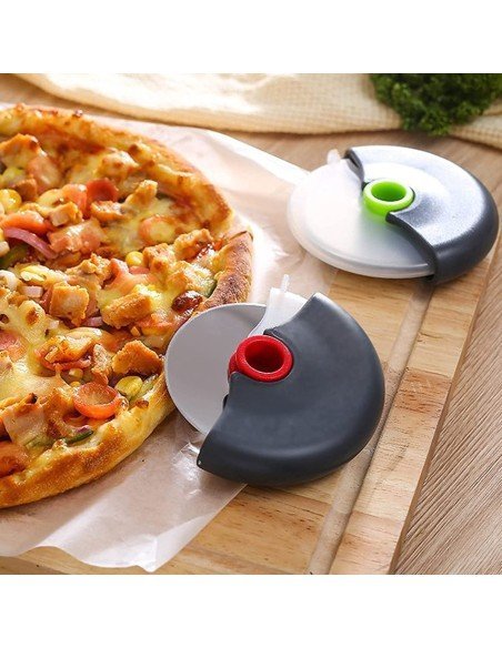 ⭐ Cortador Circular de Pizza en Rueda de corte, corta y porciona fácil