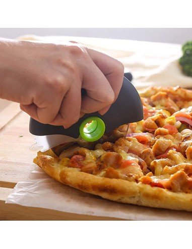 ⭐ Cortador Circular de Pizza en Rueda de corte, corta y porciona fácil