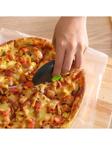 ⭐ Cortador Circular de Pizza en Rueda de corte, corta y porciona fácil