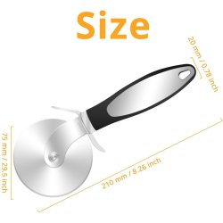 ⭐ Cortador Circular de Pizza en acero Inoxidable, corta y porciona fácil