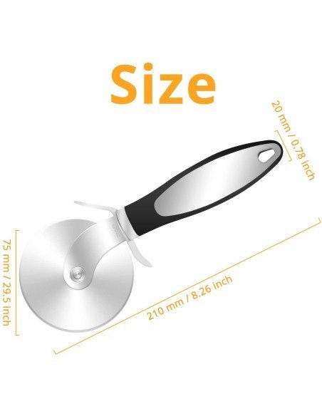 ⭐ Cortador Circular de Pizza en acero Inoxidable, corta y porciona fácil