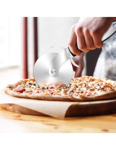 ⭐ Cortador Circular de Pizza en acero Inoxidable, corta y porciona fácil