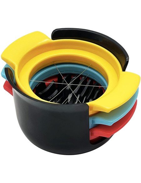 ⭐ Cortador 3en1 Huevo Duro Tajador tipo Cheff Easy Cook