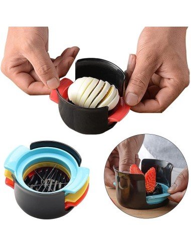 ⭐ Cortador 3en1 Huevo Duro Tajador tipo Cheff Easy Cook