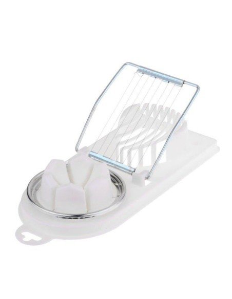 ⭐ Rebanador Egg Slicer Cortador de Huevo Duro 2 en 1 Rodajas y Porciones