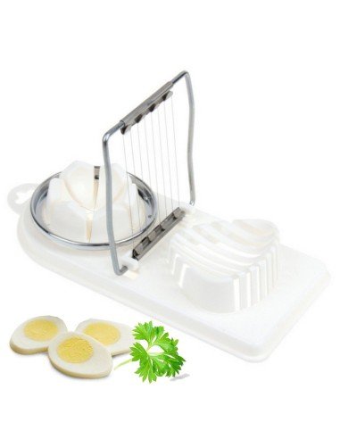 ⭐ Rebanador Egg Slicer Cortador de Huevo Duro 2 en 1 Rodajas y Porciones