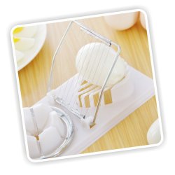 ⭐ Rebanador Egg Slicer Cortador de Huevo Duro 2 en 1 Rodajas y Porciones