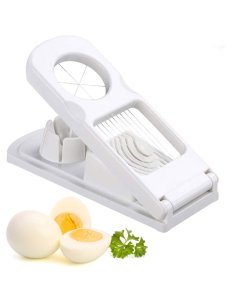 ⭐ Rebanador Egg Slicer Cortador de Huevo Duro 2 en 1 Rodajas y Porciones