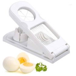 ⭐ Rebanador Egg Slicer Cortador de Huevo Duro 2 en 1 Rodajas y Porciones