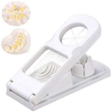 ⭐ Rebanador Egg Slicer Cortador de Huevo Duro 2 en 1 Rodajas y Porciones