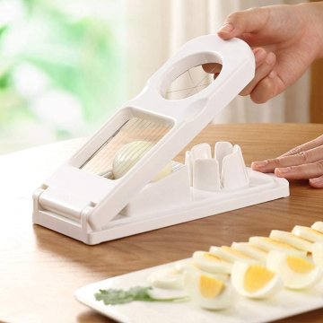 ⭐ Rebanador Egg Slicer Cortador de Huevo Duro 2 en 1 Rodajas y Porciones