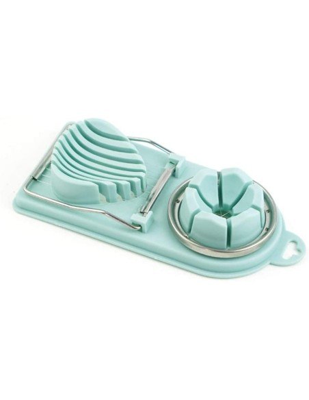 ⭐ Rebanador Egg Slicer Cortador de Huevo Duro 2 en 1 Rodajas y Porciones