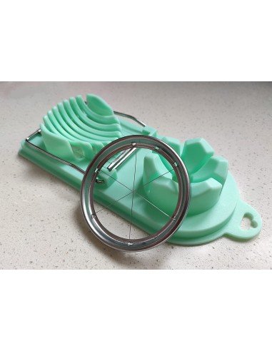 ⭐ Rebanador Egg Slicer Cortador de Huevo Duro 2 en 1 Rodajas y Porciones