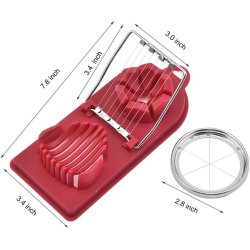 ⭐ Rebanador Egg Slicer Cortador de Huevo Duro 2 en 1 Rodajas y Porciones