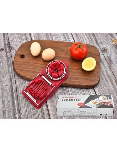 ⭐ Rebanador Egg Slicer Cortador de Huevo Duro 2 en 1 Rodajas y Porciones