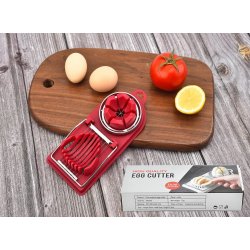 ⭐ Rebanador Egg Slicer Cortador de Huevo Duro 2 en 1 Rodajas y Porciones