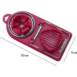 ⭐ Rebanador Egg Slicer Cortador de Huevo Duro 2 en 1 Rodajas y Porciones