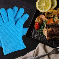 Guantes de Silicona BBQ Termo Resistente Calor Horno