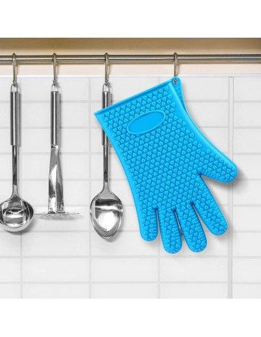 Guantes de Silicona BBQ Termo Resistente Calor Horno