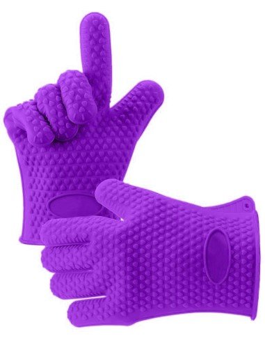 Guantes de Silicona BBQ Termo Resistente Calor Horno