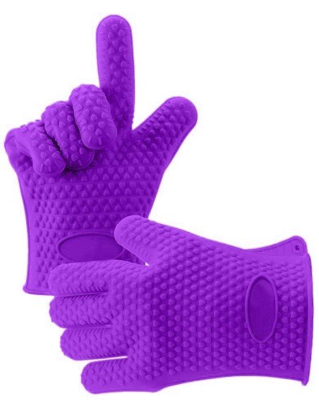 Guantes de Silicona BBQ Termo Resistente Calor Horno Guantes de Silicona BBQ Termo Resistente Calor Horno