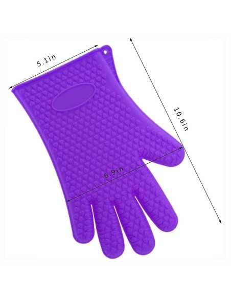 Guantes de Silicona BBQ Termo Resistente Calor Horno Guantes de Silicona BBQ Termo Resistente Calor Horno