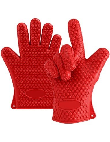 Guantes de Silicona BBQ Termo Resistente Calor Horno