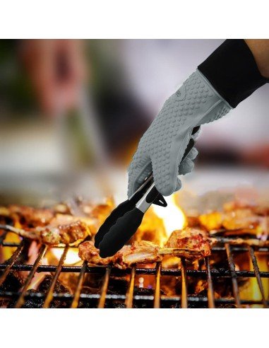 ⭐ Guantes BBQ Hornear Silicona Termo Resistente Calor