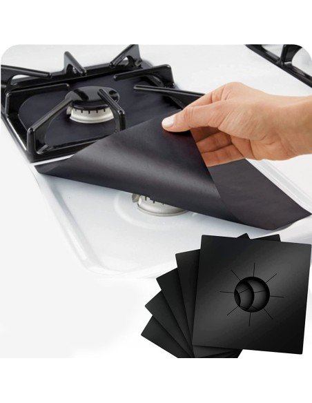 ⭐ Setx4 láminas Antiadherentes fogones Estufa Reutilizables ⭐ Setx4 láminas Antiadherentes fogones Estufa Reutilizables