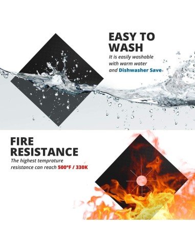 ⭐ Setx4 láminas Antiadherentes fogones Estufa Reutilizables