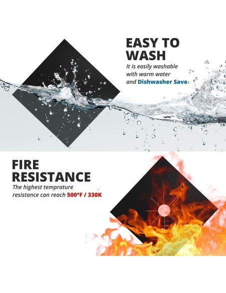 ⭐ Setx4 láminas Antiadherentes fogones Estufa Reutilizables ⭐ Setx4 láminas Antiadherentes fogones Estufa Reutilizables