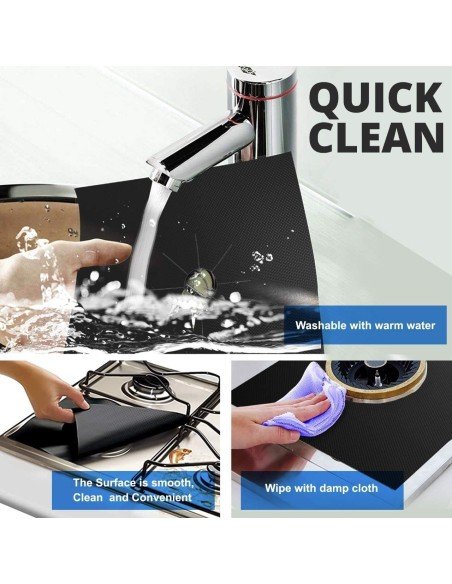 ⭐ Setx4 láminas Antiadherentes fogones Estufa Reutilizables ⭐ Setx4 láminas Antiadherentes fogones Estufa Reutilizables