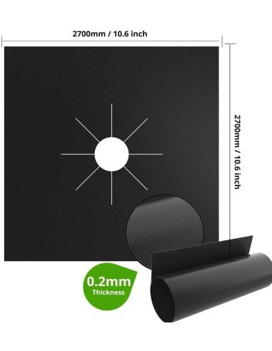 ⭐ Setx4 láminas Antiadherentes fogones Estufa Reutilizables