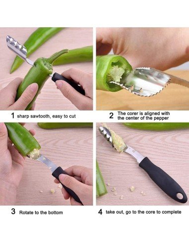 ⭐ Removedor de semillas pimientos tomates pepinos
