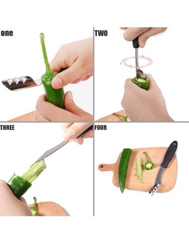 ⭐ Removedor de semillas pimientos tomates pepinos