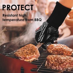 ⭐ Guantes BBQ Hornear Silicona Termo Resistente Calor