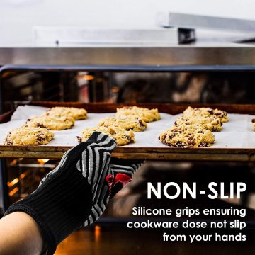 ⭐ Guantes BBQ Hornear Silicona Termo Resistente Calor