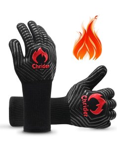 ⭐ Guantes BBQ Hornear Silicona Termo Resistente Calor 2