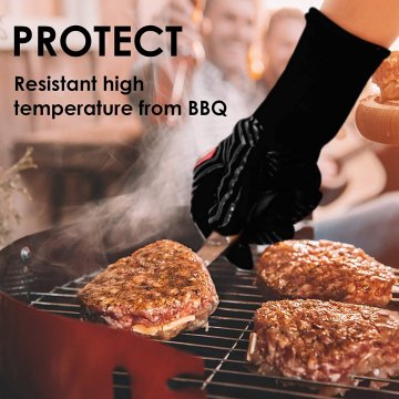 ⭐ Guantes BBQ Hornear Silicona Termo Resistente Calor