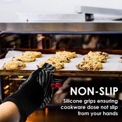 ⭐ Guantes BBQ Hornear Silicona Termo Resistente Calor