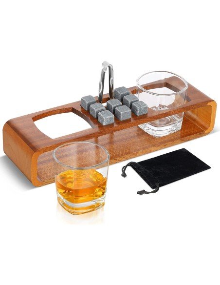 ⭐ Kit Regalo Whiskey Cubos de Roca Ice Base Pinza