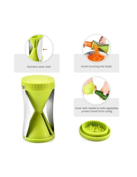 ⭐ Rebanador cortador en espiral de verduras elabora  julianas rizadas ⭐ Rebanador cortador en espiral de verduras elabora  julianas rizadas