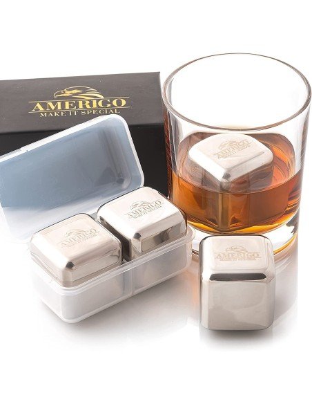 ⭐ Setx2 Cubos Hielo enfriar Whiskey Ice Rocks en Acero Inoxidable