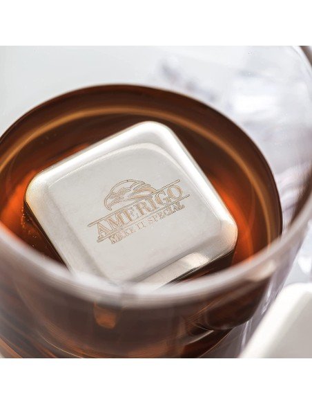 ⭐ Setx2 Cubos Hielo enfriar Whiskey Ice Rocks en Acero Inoxidable