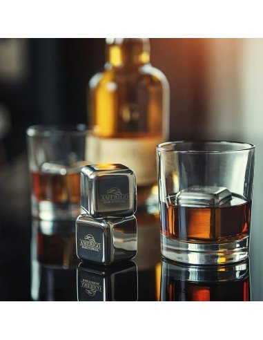 ⭐ Setx2 Cubos Hielo enfriar Whiskey Ice Rocks en Acero Inoxidable