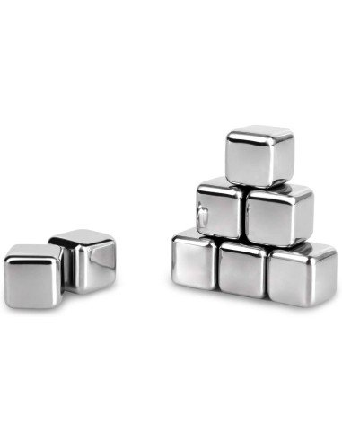 ⭐ Setx8 Cubos Hielo Reutilizable Bebidas Licor Acero Inox