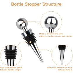 ⭐ Tapón al Vacío Botella Vino Tapa Hermética Reutilizable Bartender