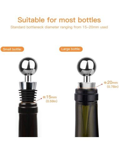 ⭐ Tapón al Vacío Botella Vino Tapa Hermética Reutilizable Bartender