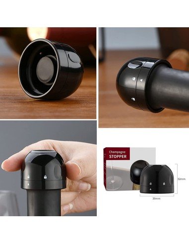 ⭐ Tapón al Vacío Botella Vino Tapa Hermética Reutilizable Bartender